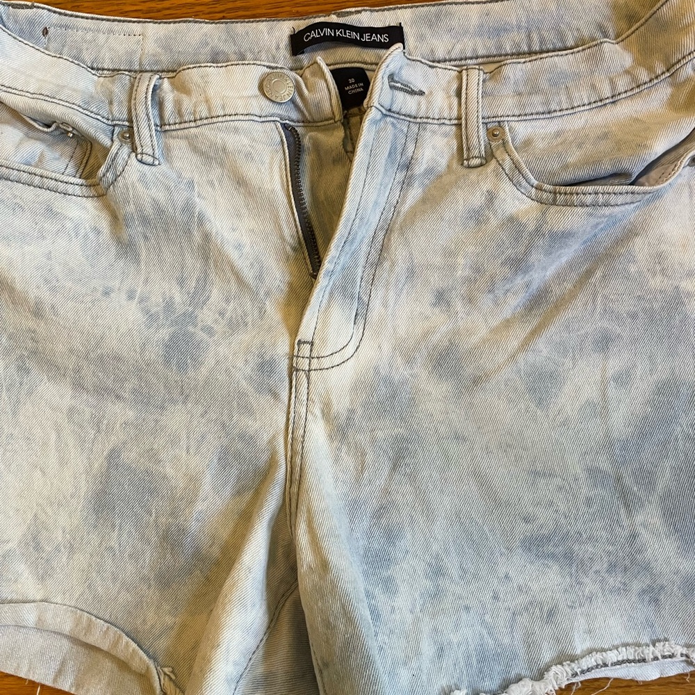 Calvin Klein Faded Blue Denim Shorts